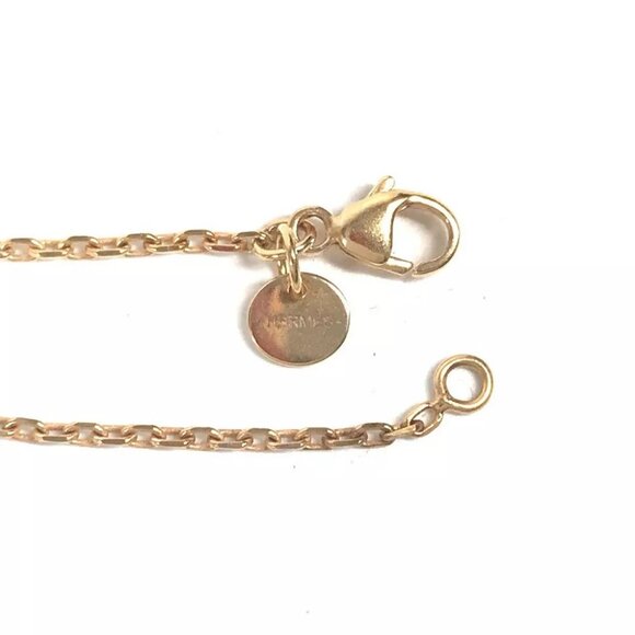 HERMES Accessories Asdu Cool PM Heart Pendant Necklace Unused - Picture 2 of 9